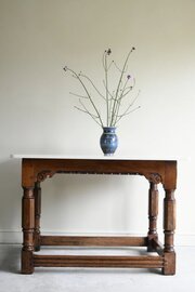 Rustic Oak & Quartz Table