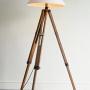 Vintage Wooden Tripod Lamp