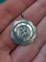 Silver Georg Jensen St Christopher Pendent