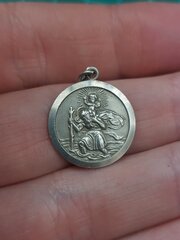 Small Silver Georg Jensen St Christopher Pendent