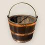 Antique Victorian Copper and Oak Bucket