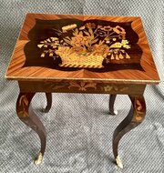 Rosewood And Kingwood Marquetry Side Table