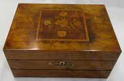 Victorian Figured Walnut Inlaid Writing Slope