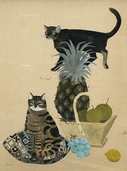 Mary Fedden – Two Cats And A Pineapple, 1981