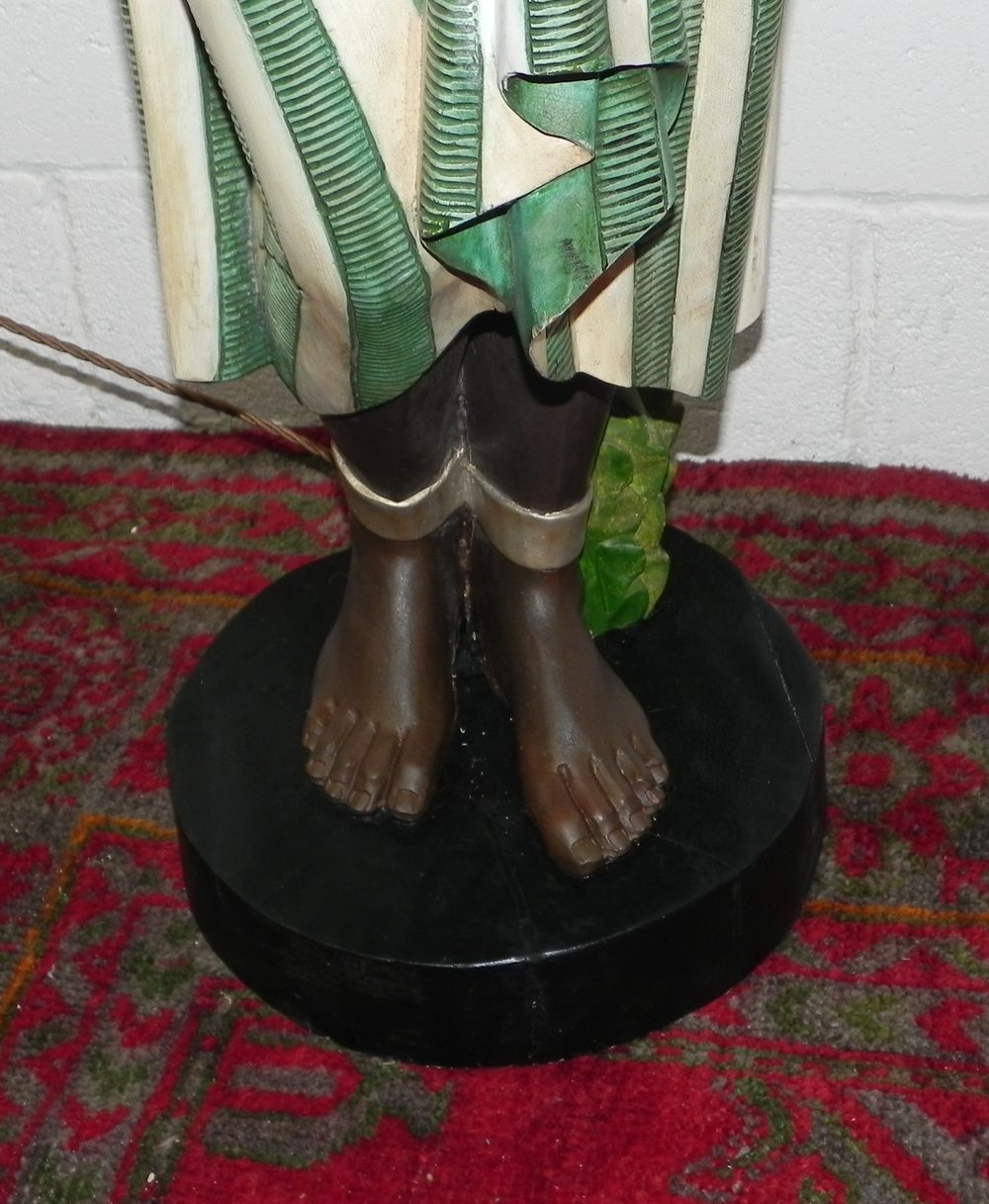 Vintage Art Deco Blackamore Slave Girl Floor Lamp Antiques Atlas