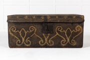17th Century Spanish Leather Chest / Trunk