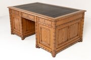 19th Century French Faux Bamboo Partners Desk