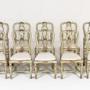 Set of Ten 18th Century Italian Painted Chairs
