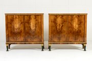 Small Pair Of 19th Century Italian Walnut Cabinets