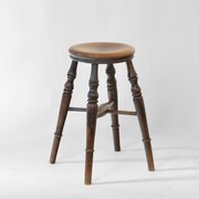 19th Century Sycamore Pub Or Tavern Stool