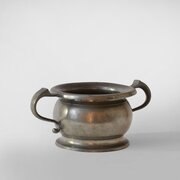 A Scottish Twin Handled Pewter Chamber Pot