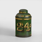 Antique Grocers Shop Tin Tea Canister