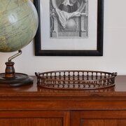 Very Fine Georgian Mahogany Galleried Oval Tray