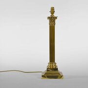 Victorian Brass Corinthian Column Lamp