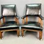 Good Pair of Victorian Gothic Library Chairs