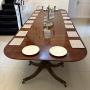 Antique 16/18 Seater Mahogany 3 Pilar Dining Table