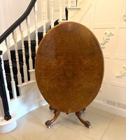 Antique Burr Walnut 6 Seater Dining Table