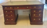 Antique Freestanding Pedestal Kneehole Desk