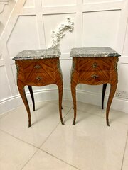 Antique French Pair Of Quality Bedside Cabinets