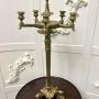Antique Gilt Brass Six-Light Candelabrum Stand