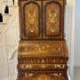 Antique Italian Quality Walnut Bureau Bookcase
