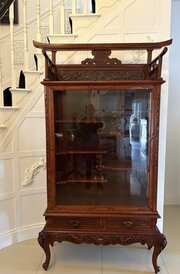 Antique Japanese Hardwood Display Cabinet