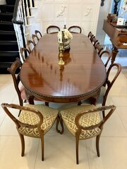 Antique Mahogany 14 Seater Extending Dining Table