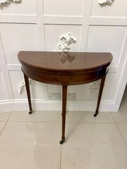 Antique Mahogany & Satinwood Inlaid Console Table