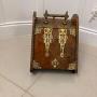 Antique Quality Brass-Mounted Walnut Coal Scuttle