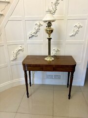 Antique Quality Mahogany Inlaid Card Table
