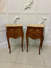 Antique Quality Pair Of French Bedside Cabinets