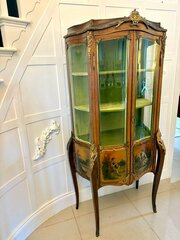 Antique Quality Vernis Martin Display Cabinet
