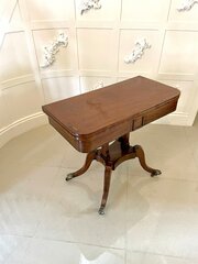 Antique Regency Mahogany Inlaid Console Table 