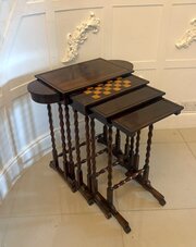 Antique Rosewood Quartetto Nest Of Four Tables