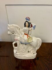 Antique Victorian Staffordshire Equestrian Figure 