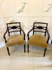 Fine Pair Of Antique Quality Mahogany Desk Chairs
