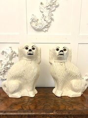 Large Pair Of Antique Quality Staffordshire Dogs