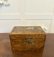Outstanding Quality Antique  Burr Walnut Tea Caddy