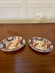  Pair Of Antique Japanese Imari Porcelain Plates