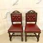  Pair of Antique Victorian Carved Oak Side chairs