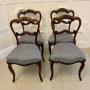Set of 4 Antique Quality Rosewood Dining Chairs 