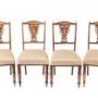 Set of 4 Edwardian Rosewood Inlaid Dining Chairs