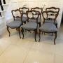 Set of 6 Antique Victorian Rosewood Dining Chairs