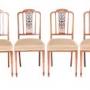  Set of Four Edwardian Inlaid Rosewood dining chairs