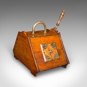 Antique Coal Purdonium, Scottish, Oak, Fireside