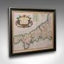 Antique County Map, Cornwall, Kernow, English