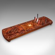 Antique Cribbage Board English Inlaid Game