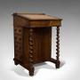 Antique Davenport, English, Rosewood, Satinwood