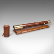 Antique Explorer’s Telescope, English, Leather