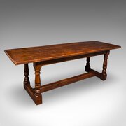 Antique Farmhouse Table, English, Elm, Kitchen